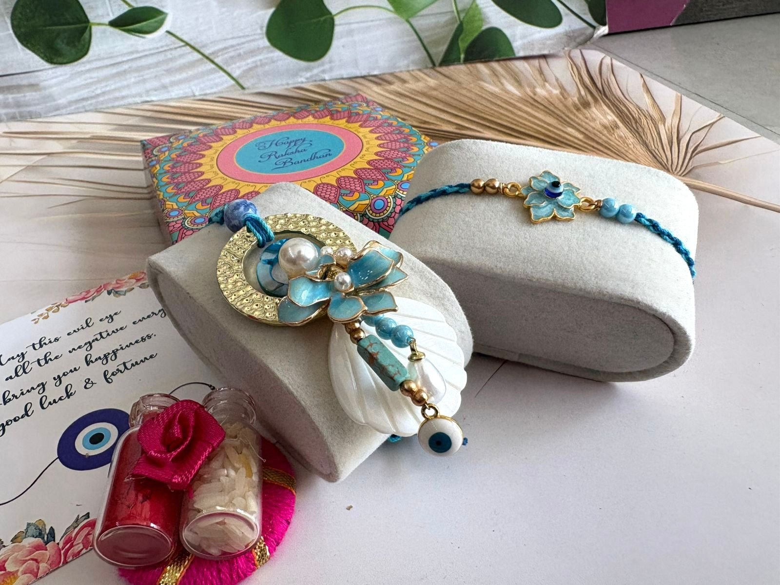 Enamel Flower With mother of pearl Lumba Set [Box packing]