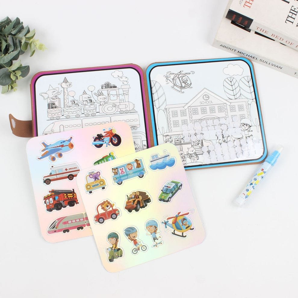 Creative Water Painting & Sticker Doodle Book