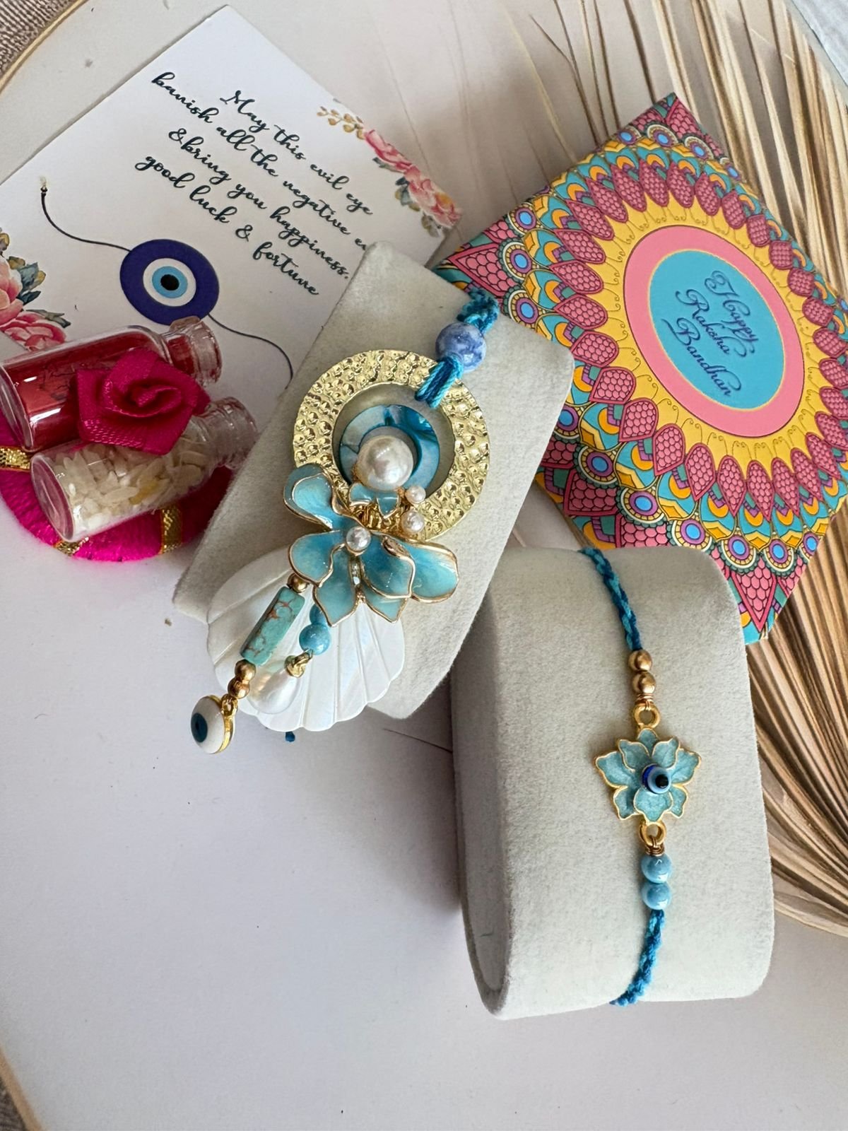 Enamel Flower With mother of pearl Lumba Set [Box packing]