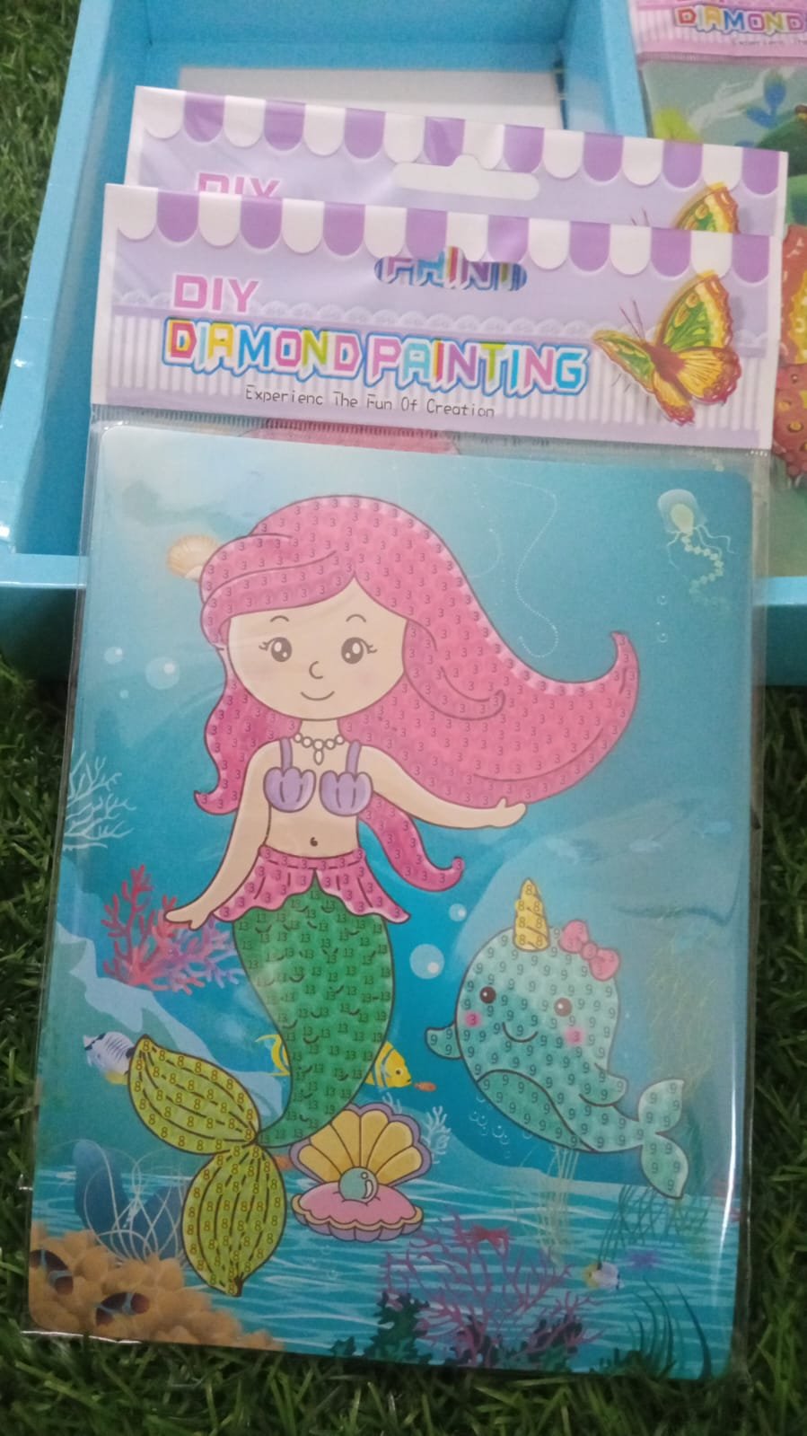 Diamond painting kit without frame.  