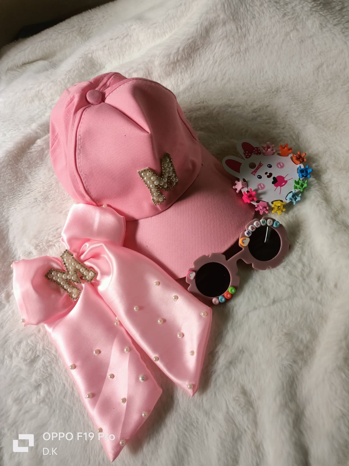 Personalized Rhinestone Initial Combo