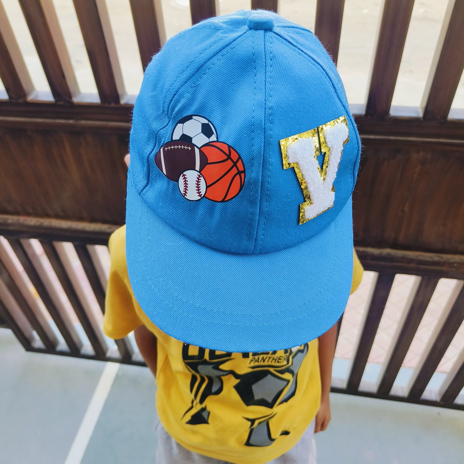Kids caps personalised with theme and Initial