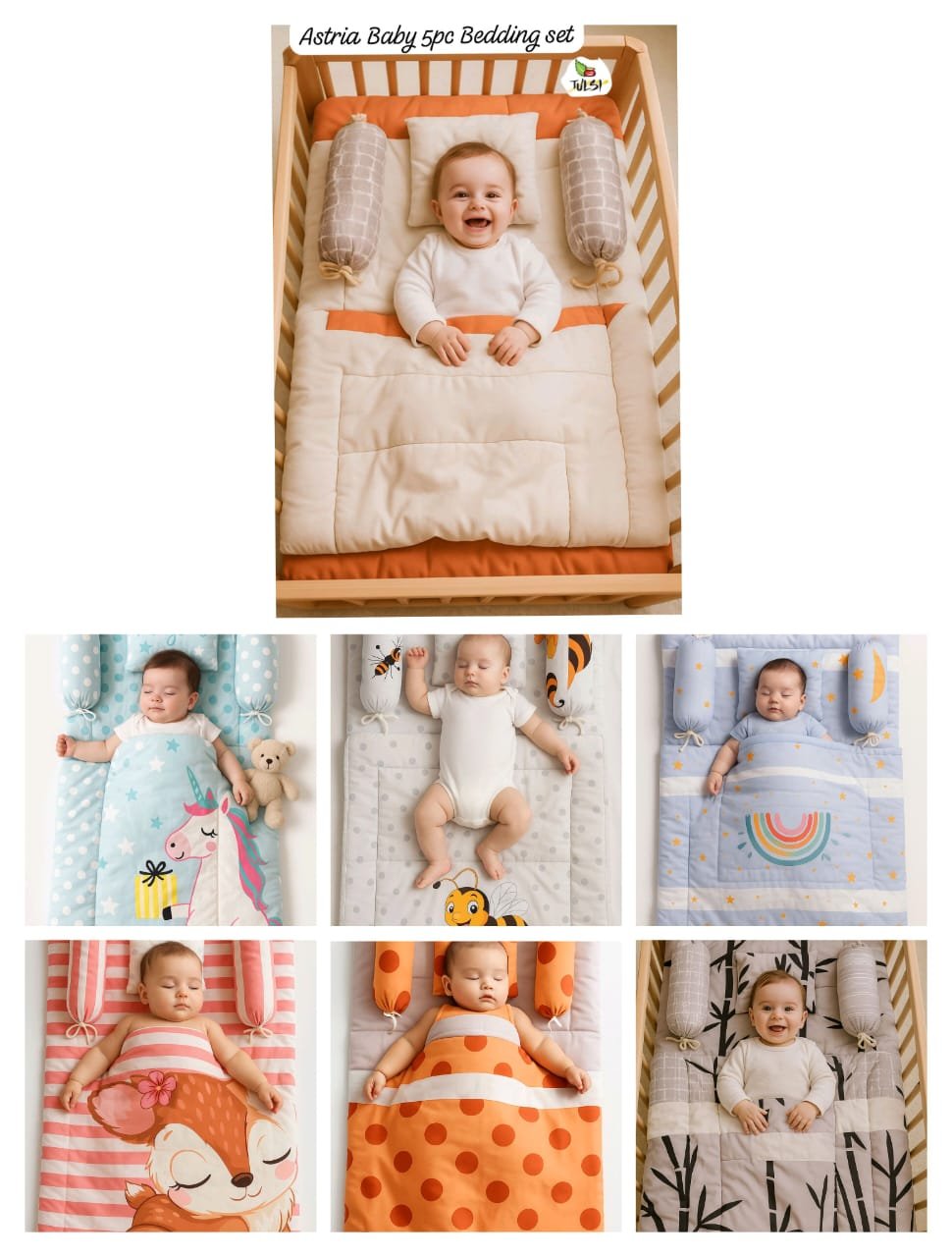 BABY 5PC BEDDING SET 