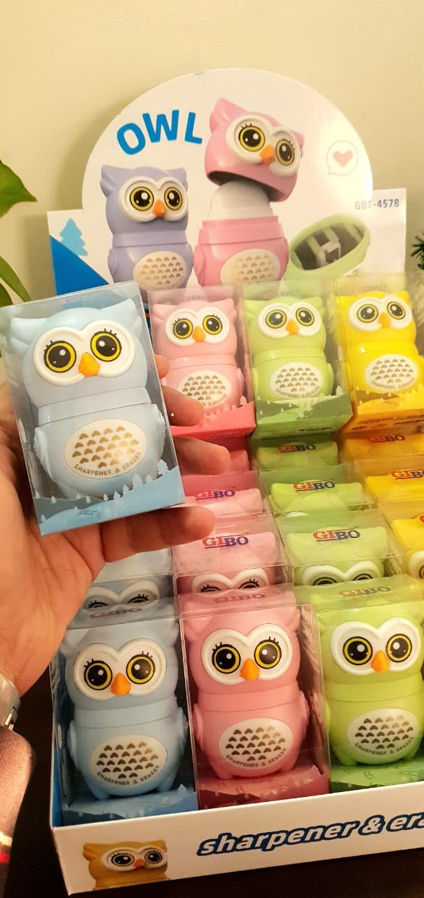 Owl Eraser + Sharpener Combo 