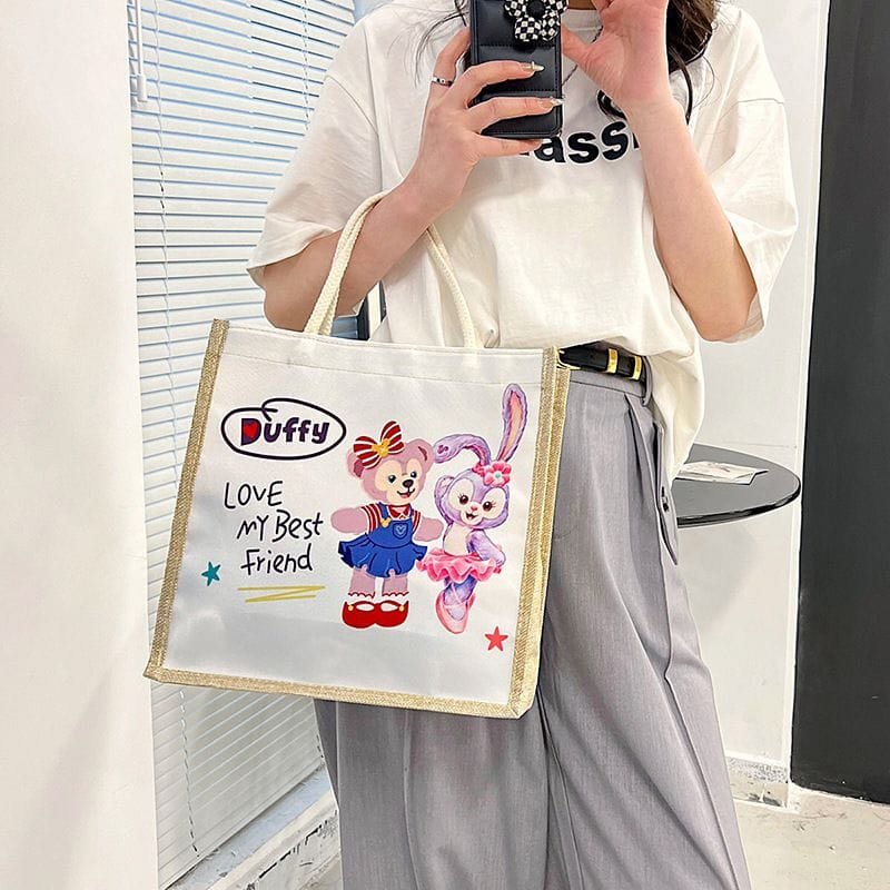 Handbag Simple Student Cartoon Canvas Bag   Lunch Bag