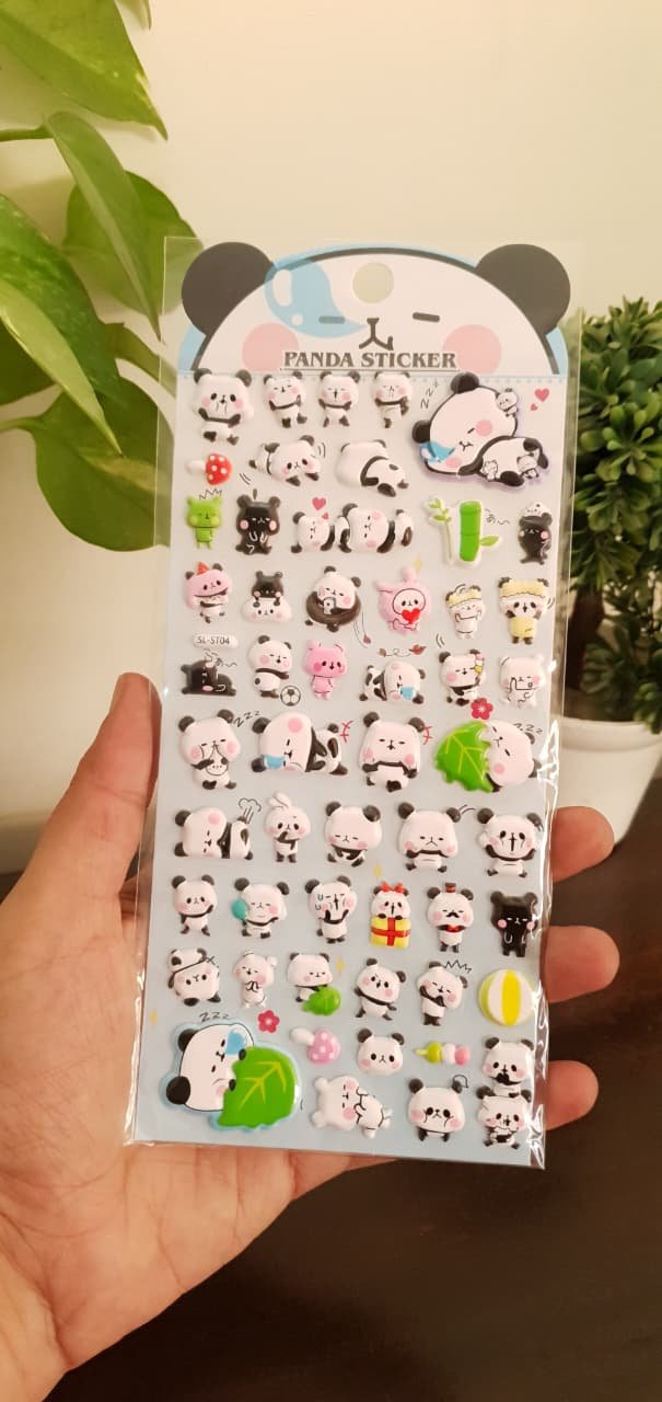 Panda 3D Puffy Stickers ???? 