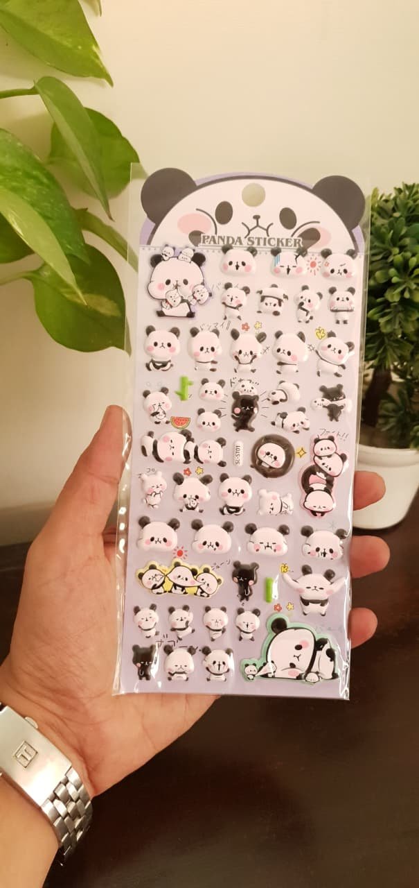 Panda 3D Puffy Stickers ???? 