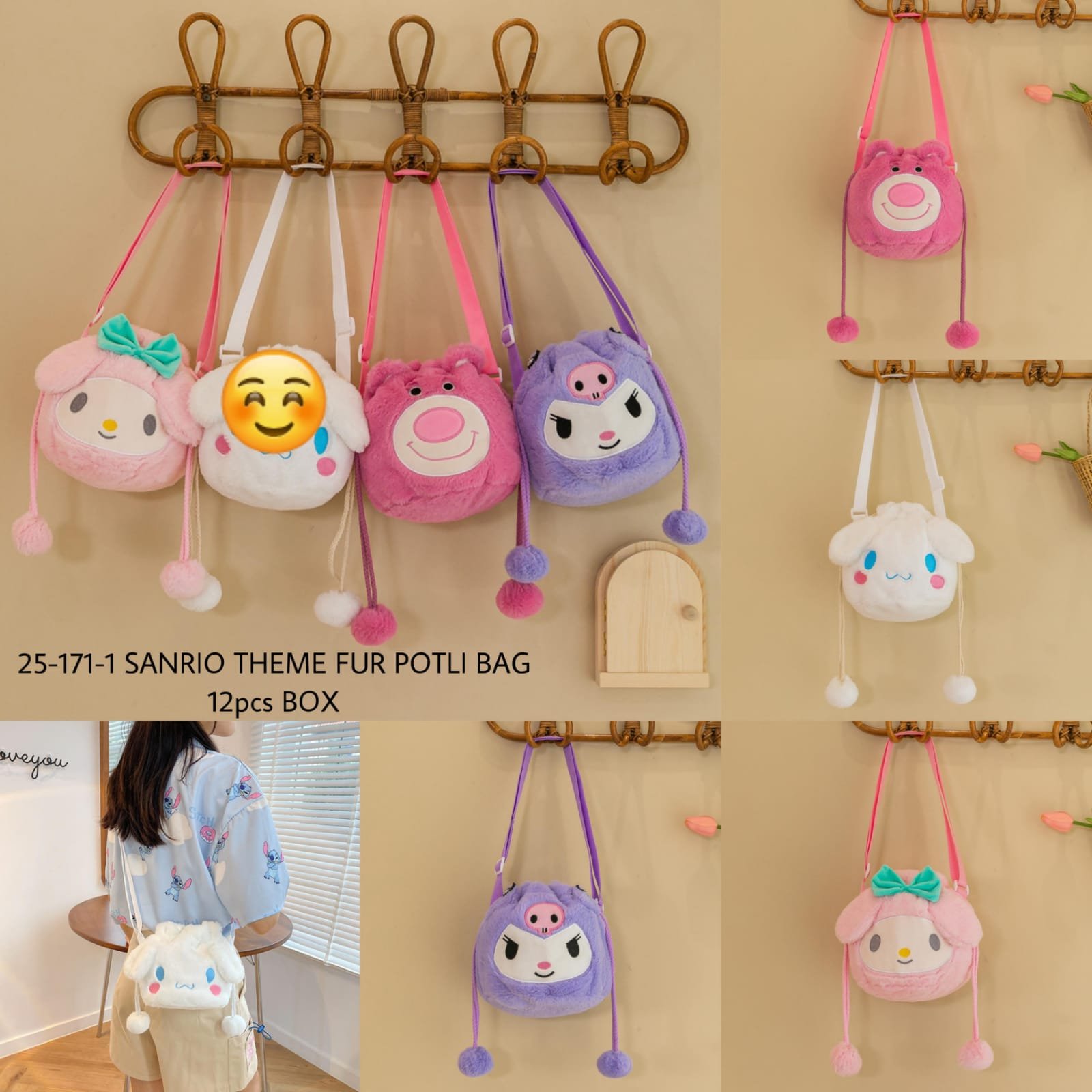 Kids Bag with fur Moq 6