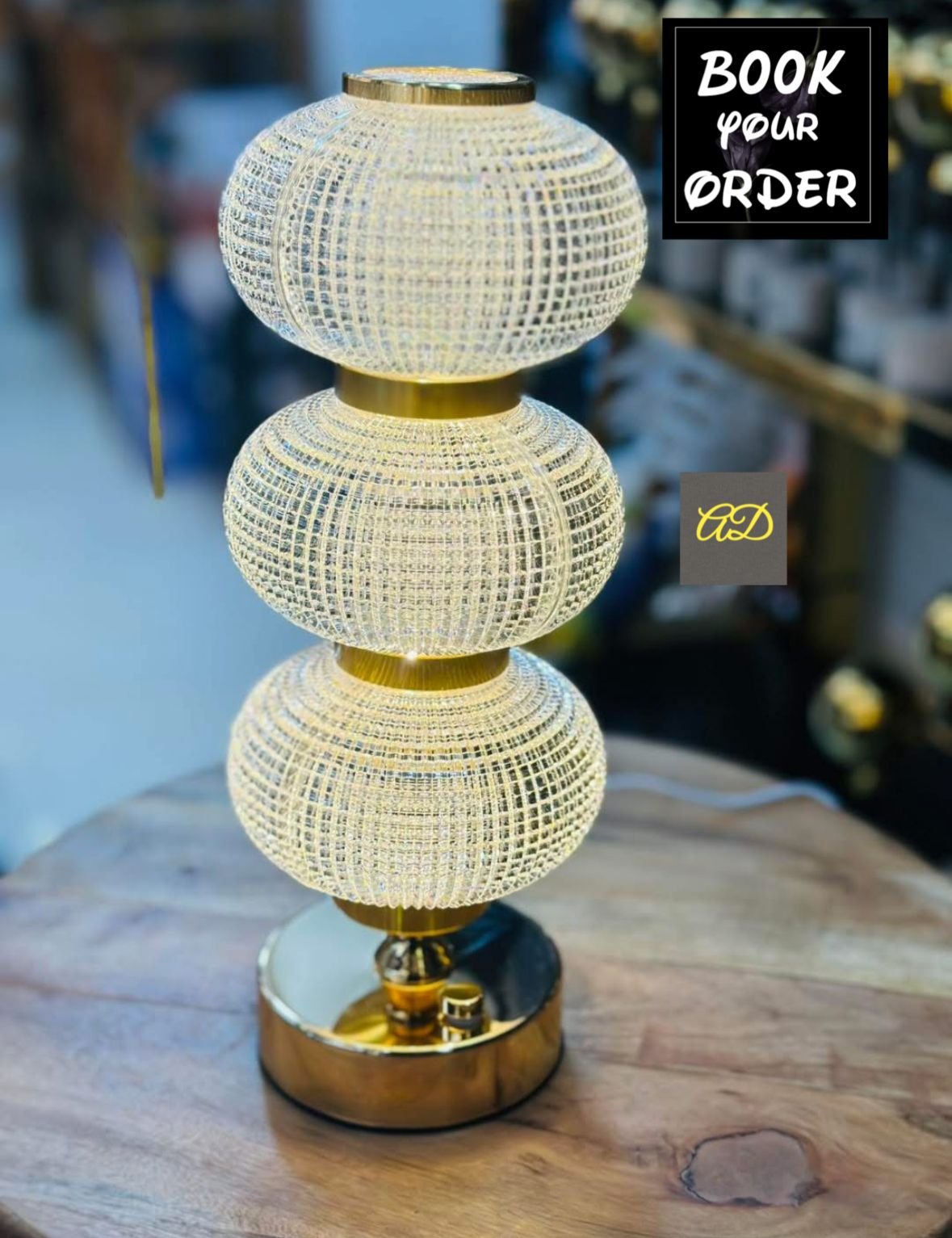 LED Crystal Table Decorative Night Light Lamp