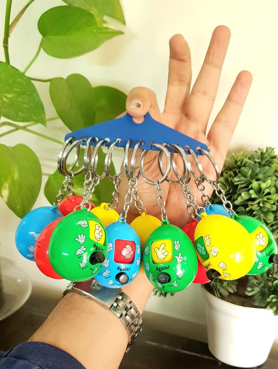 Stone Paper Scissors Keychain