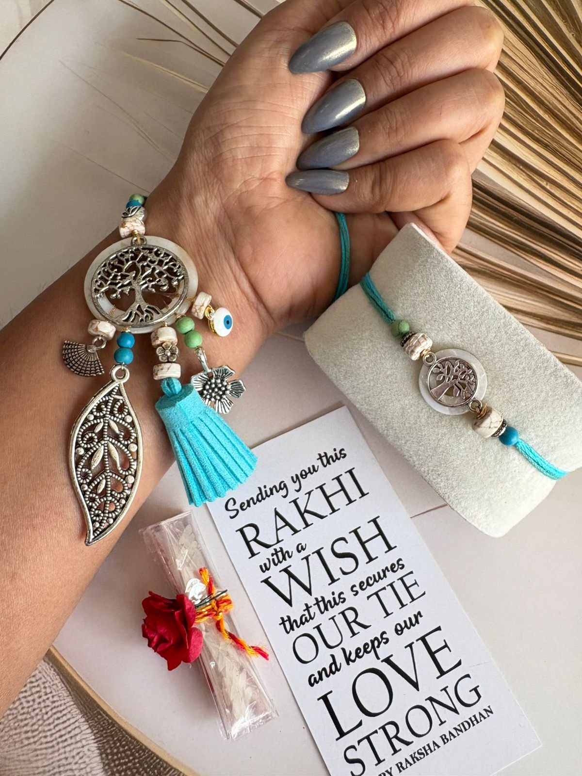 Combo with tree of life charm Rakhi n Lumba