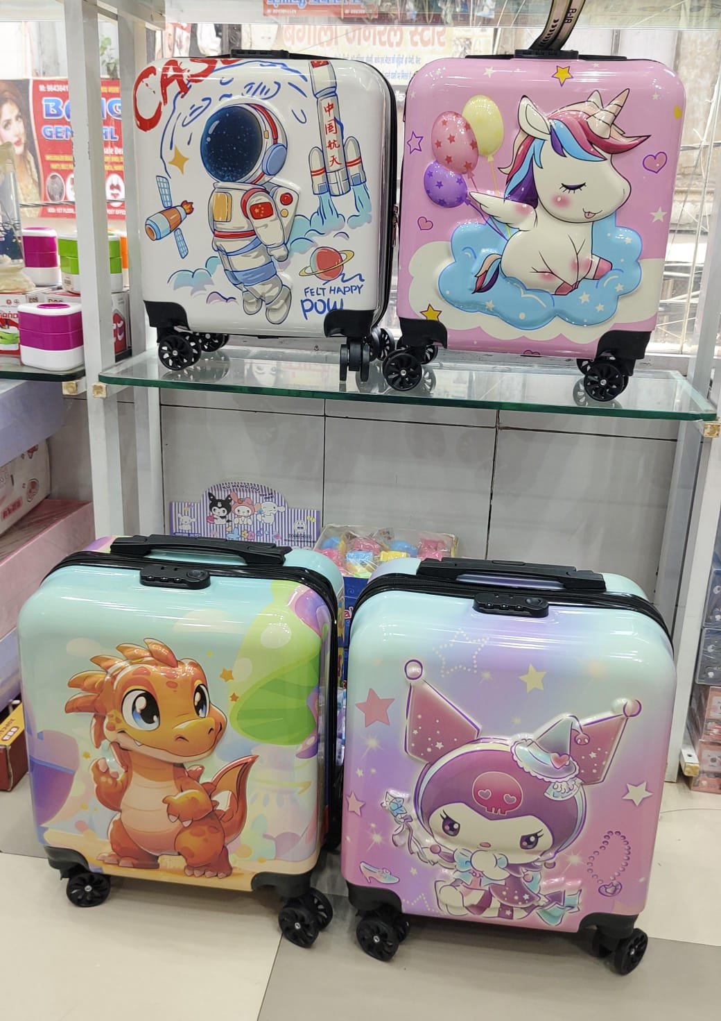 Kids luggage trolly 