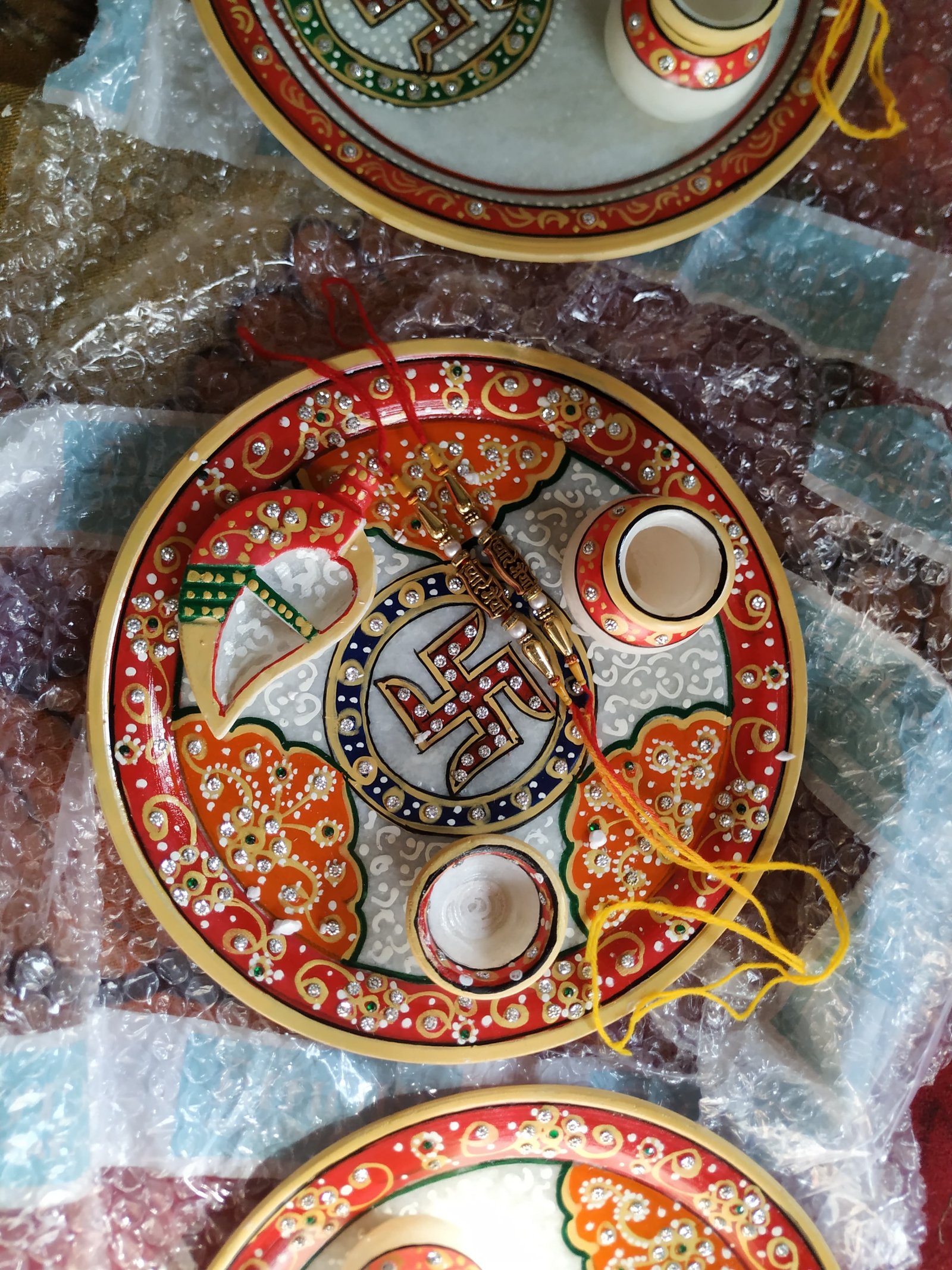 Marble pooja thali set