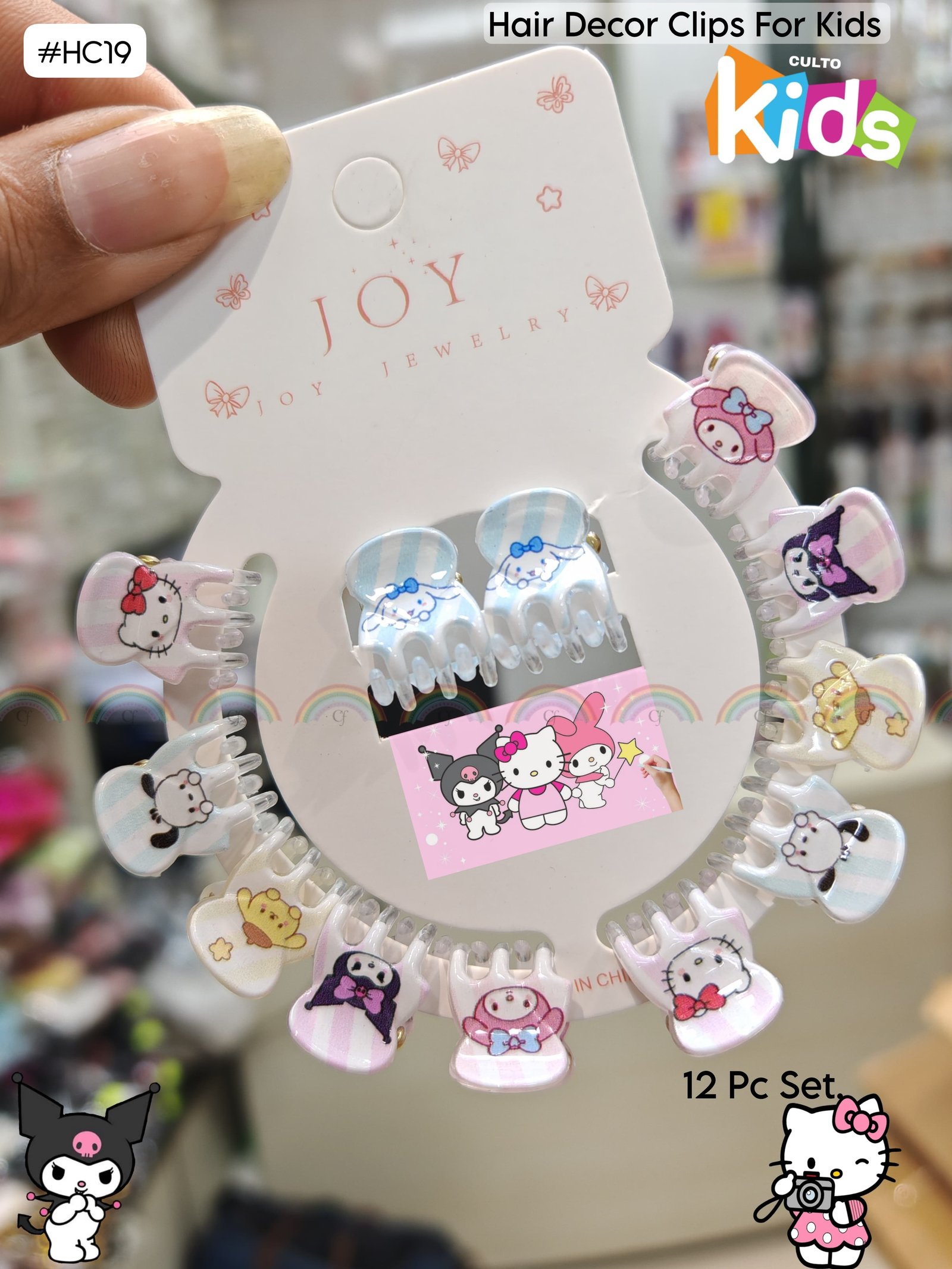 Hello Kitty and Kuriomi mini hair clips