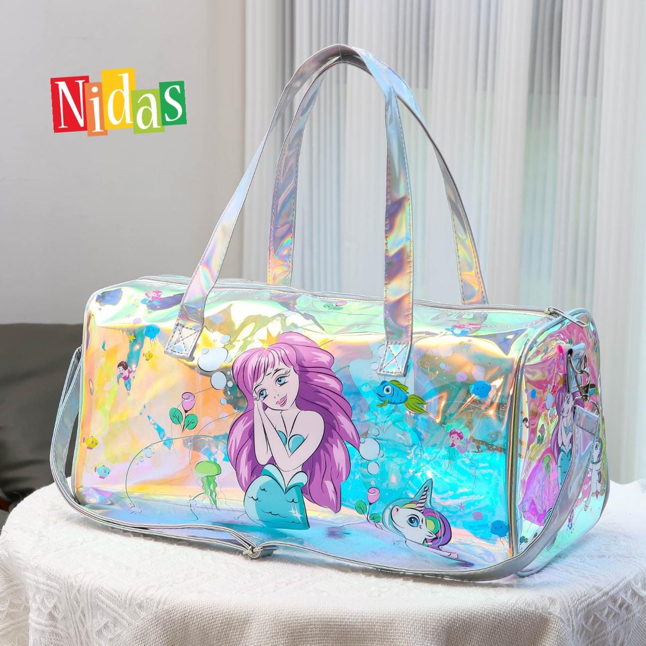 Holographic kids duffle bag 