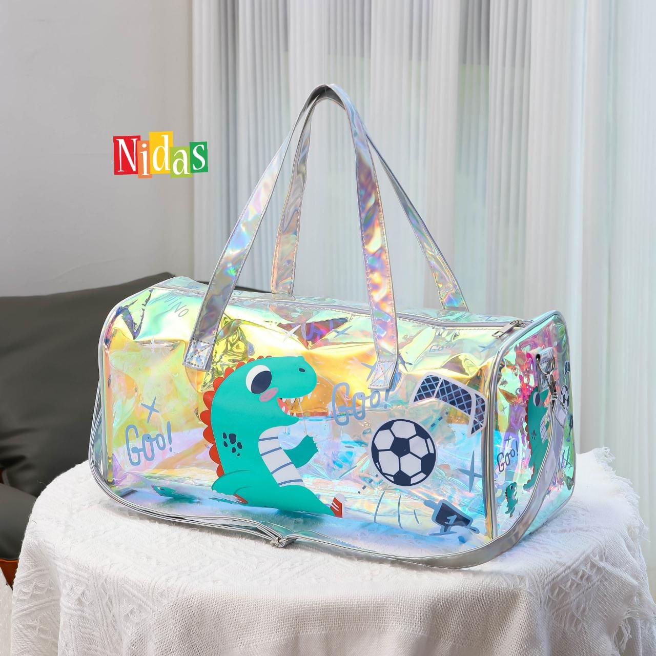 Holographic kids duffle bag 