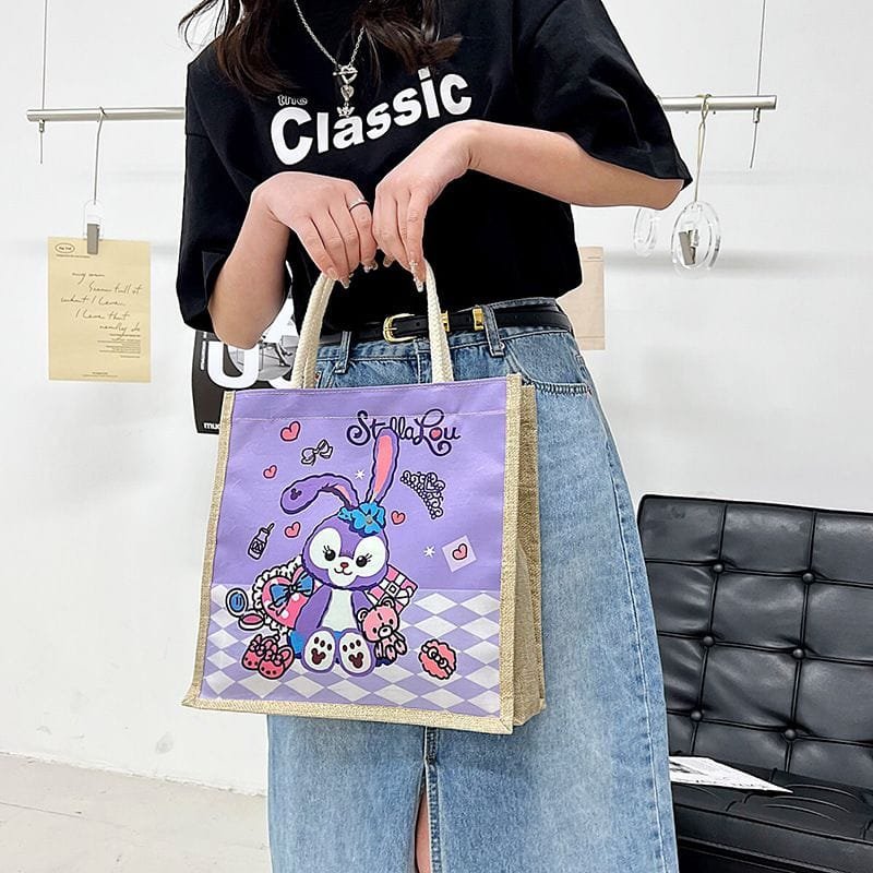 Handbag Simple Student Cartoon Canvas Bag   Lunch Bag