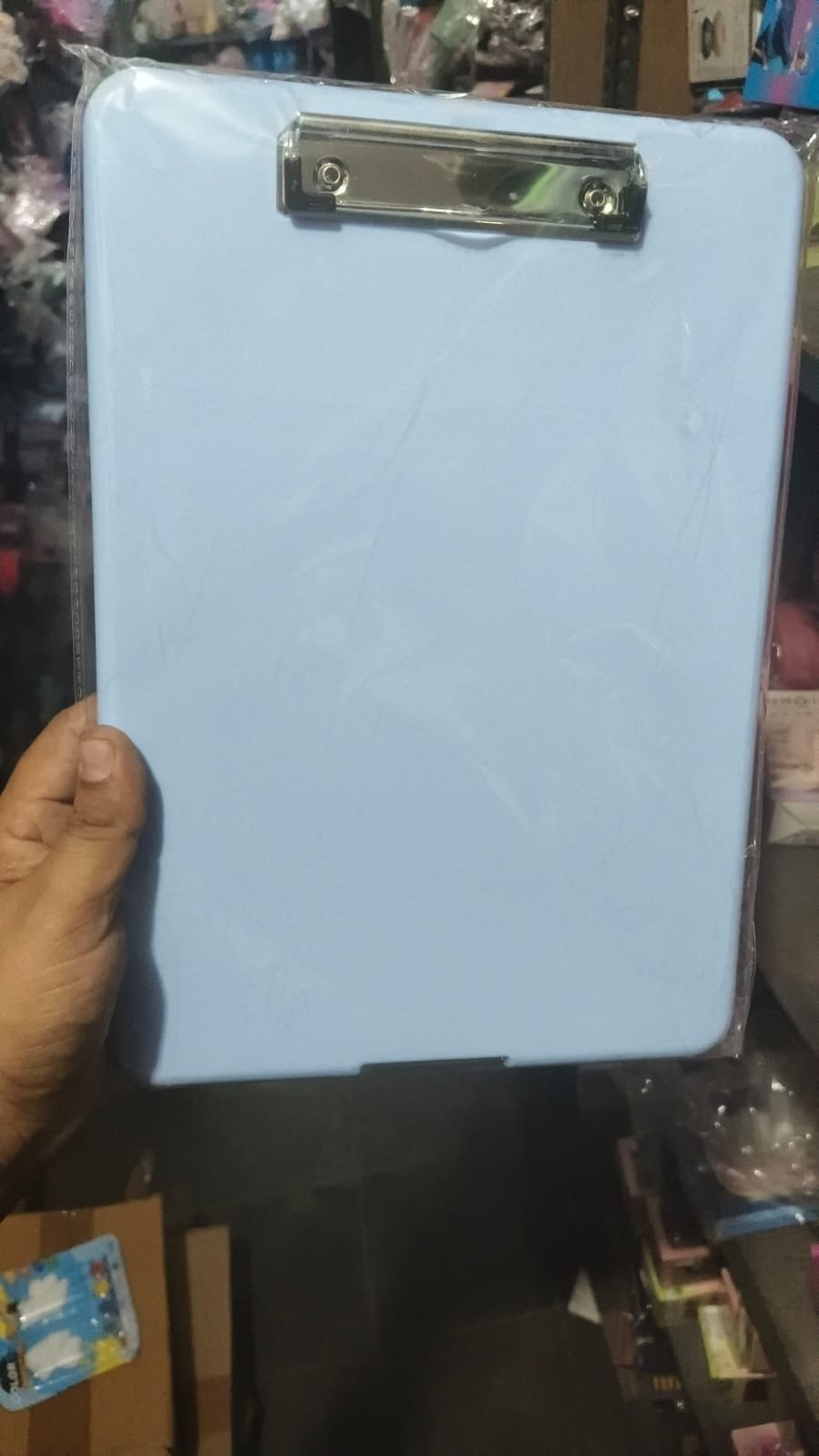 Exam board with storage