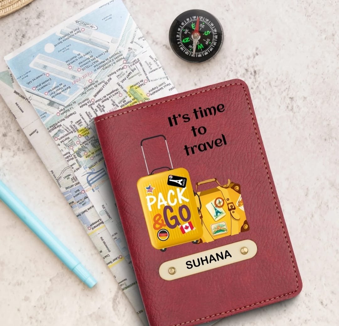 Personalized Passport and bag tag combo