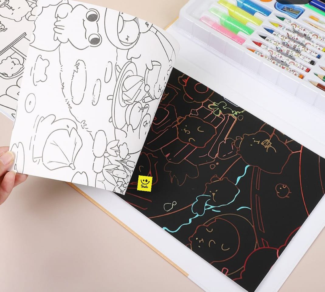 COLORING BOOK AND SCRATCH BOOK IN ONE