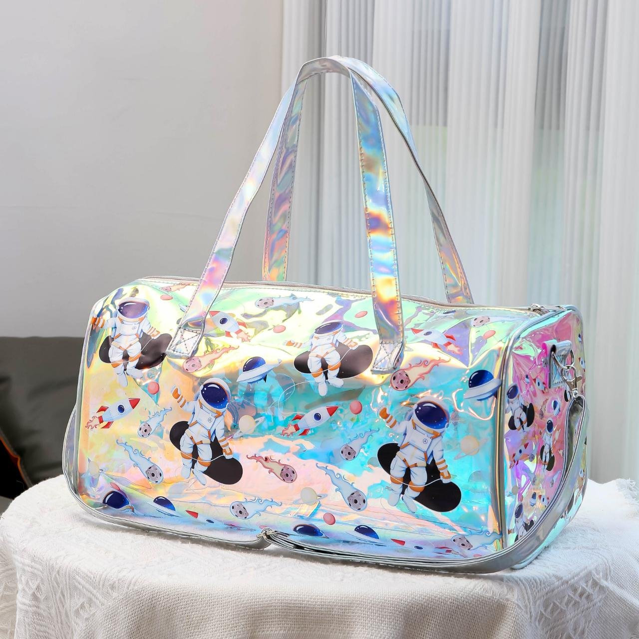HOLOGRAPHIC DUFFLE BAGS