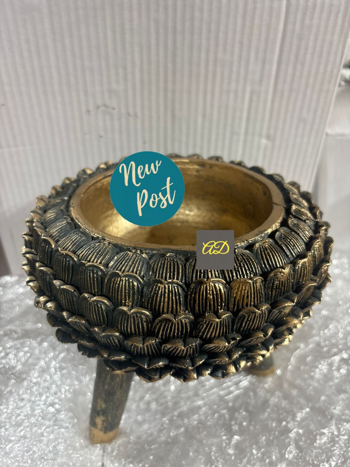 Buddha Statue With Storage Container Lid