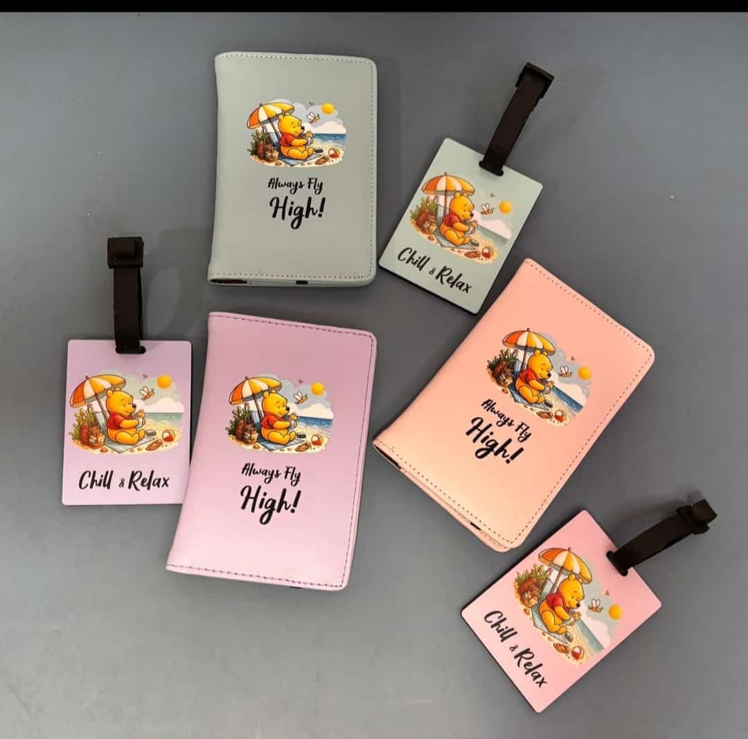 Personalized Passport and bag tag combo