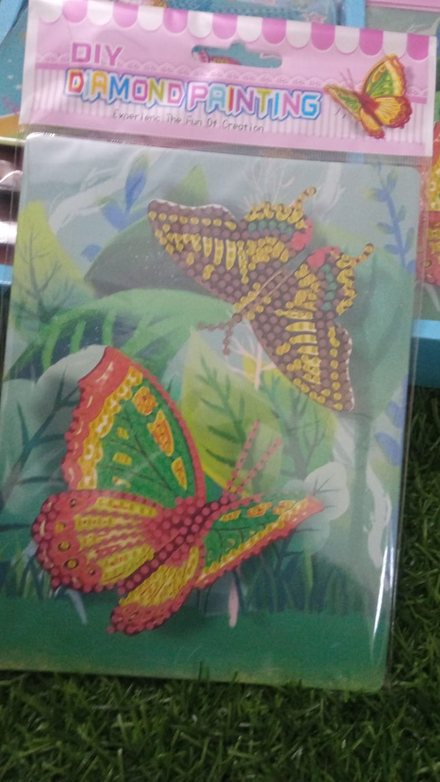 Diamond painting kit without frame.  