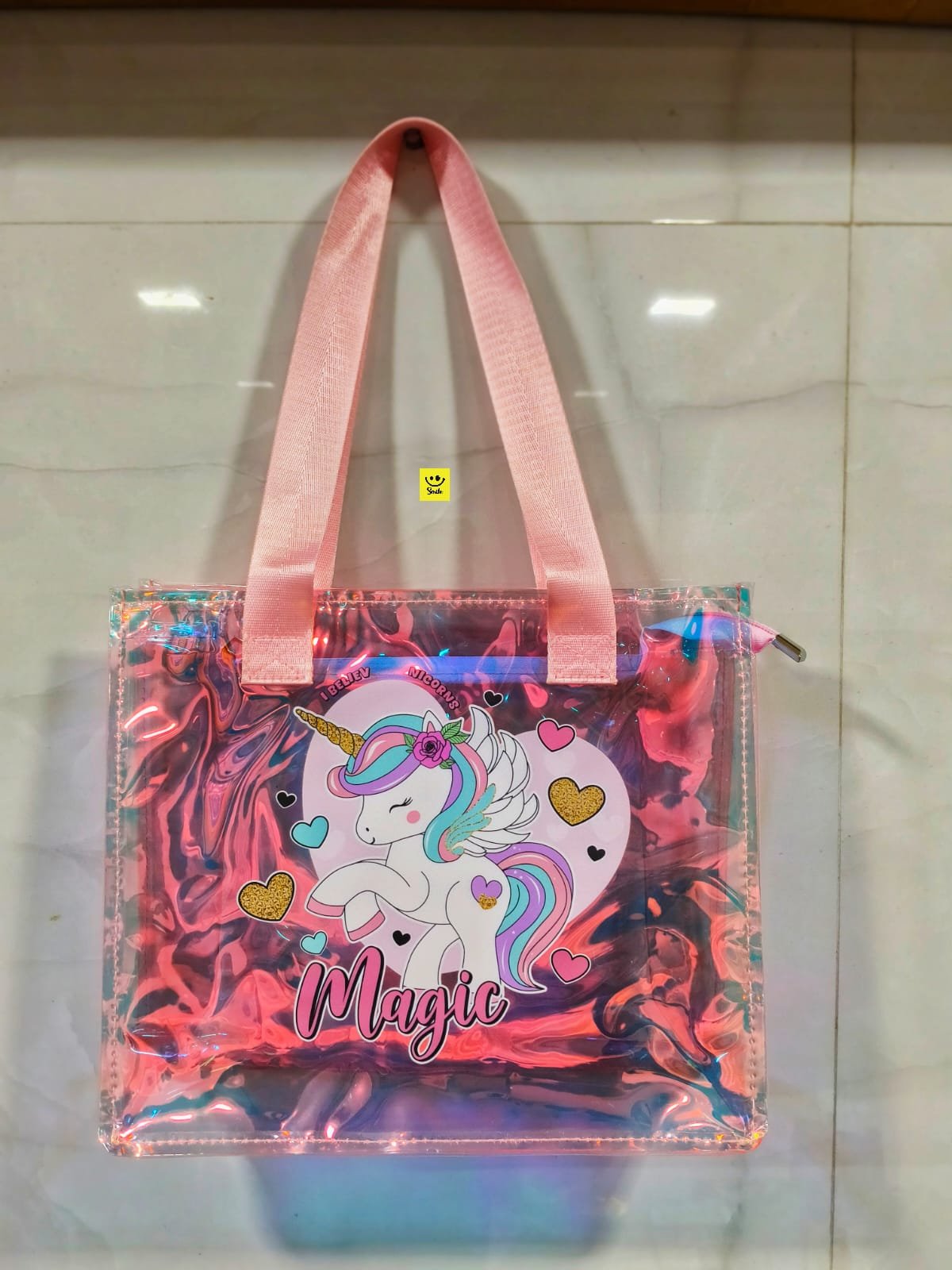 New holographic totes or handy bags with zip