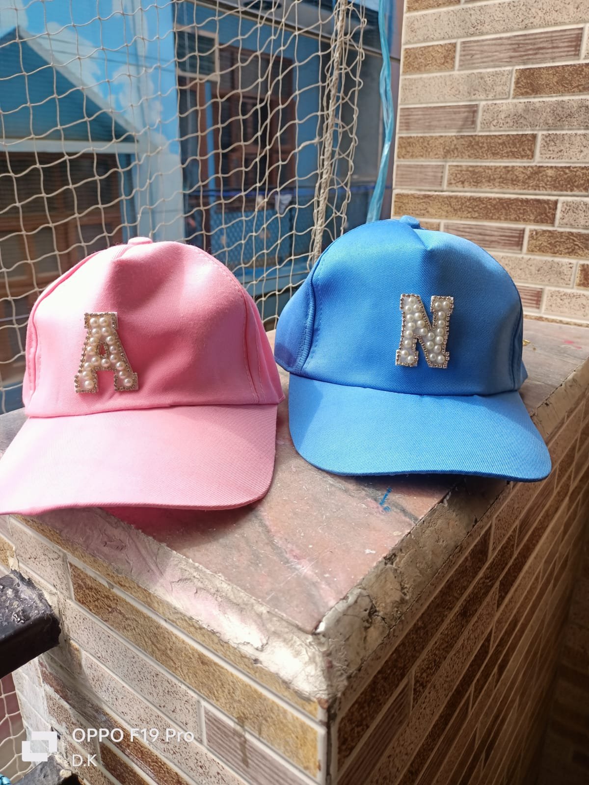 Personalized Rhinestone Initial Cap 