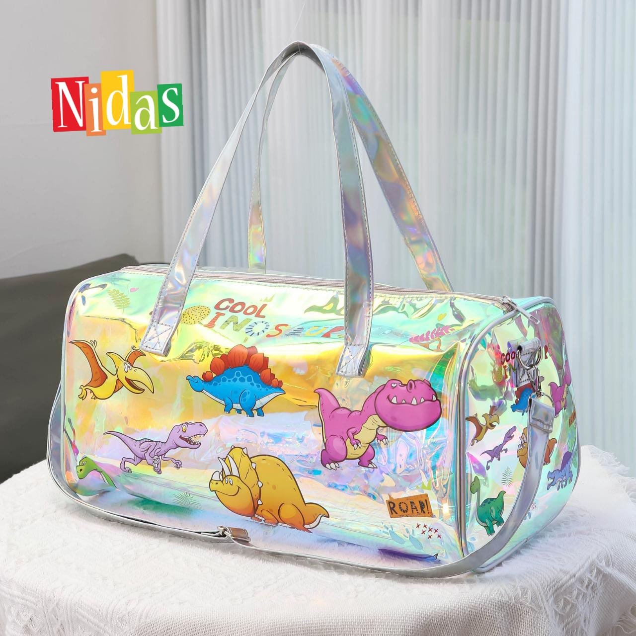 Holographic kids duffle bag 