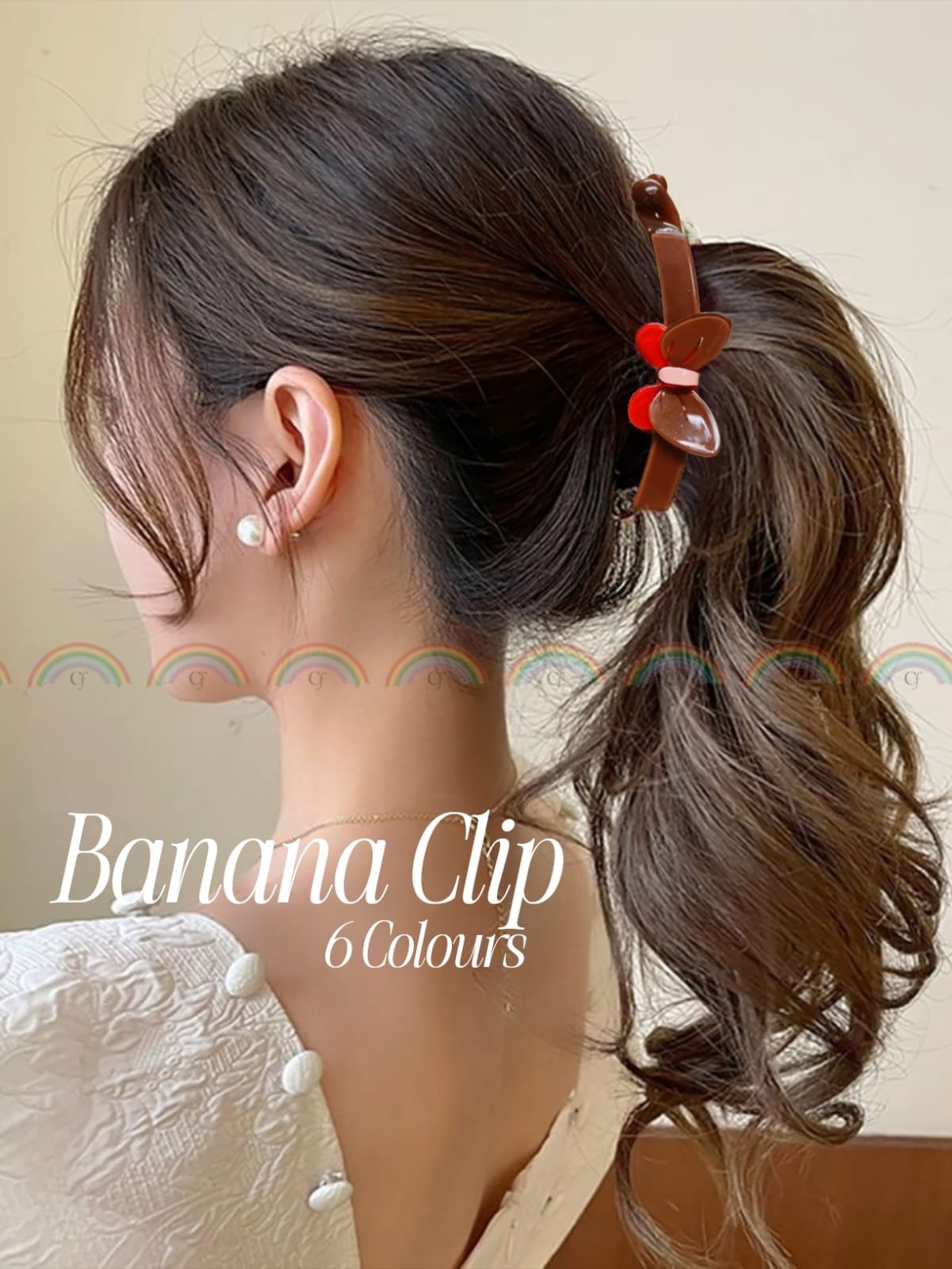 BEAUTIFUL GLOSSY BANANA HAIR CLIPS