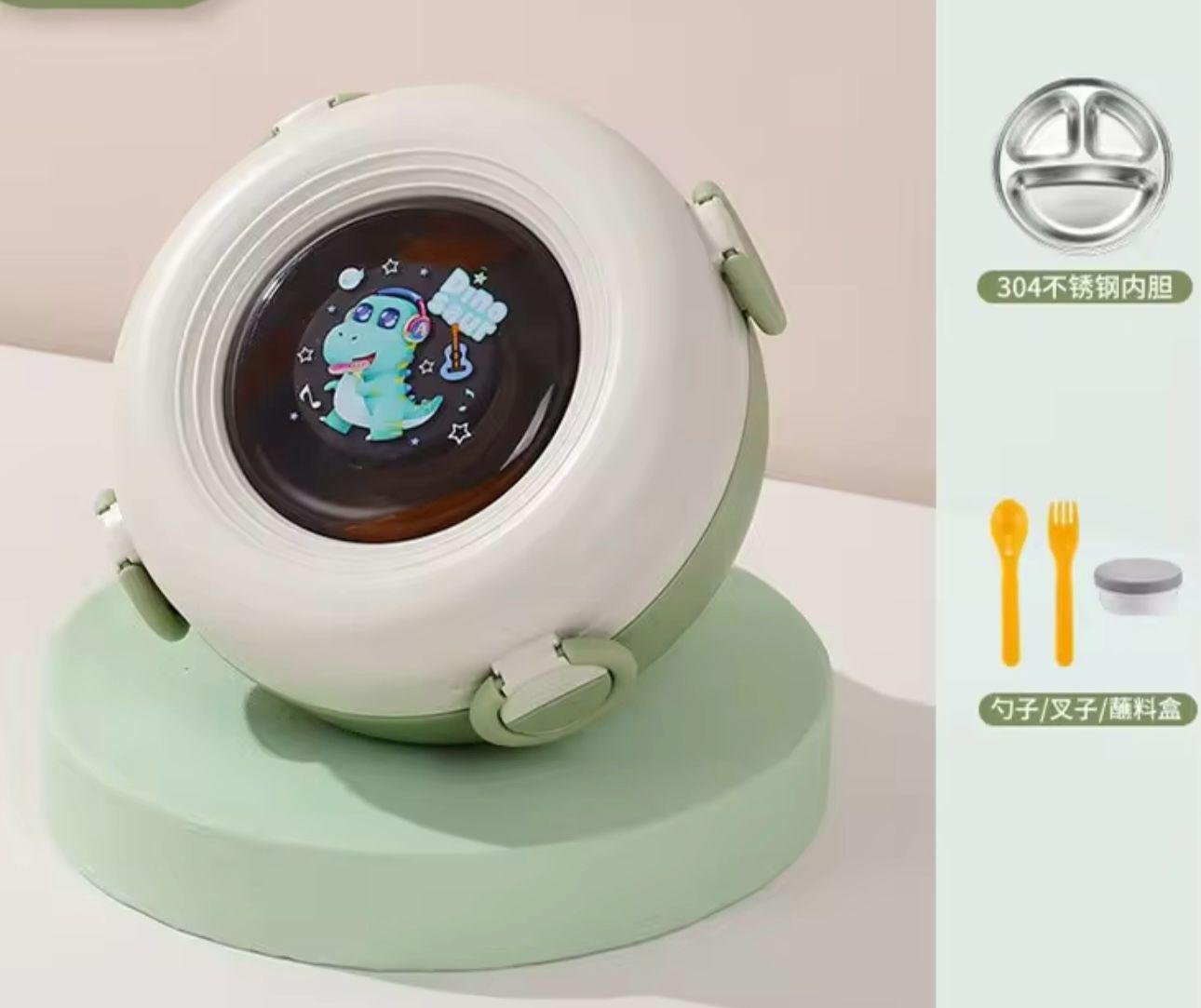 Round Steel Bento Lunch box 