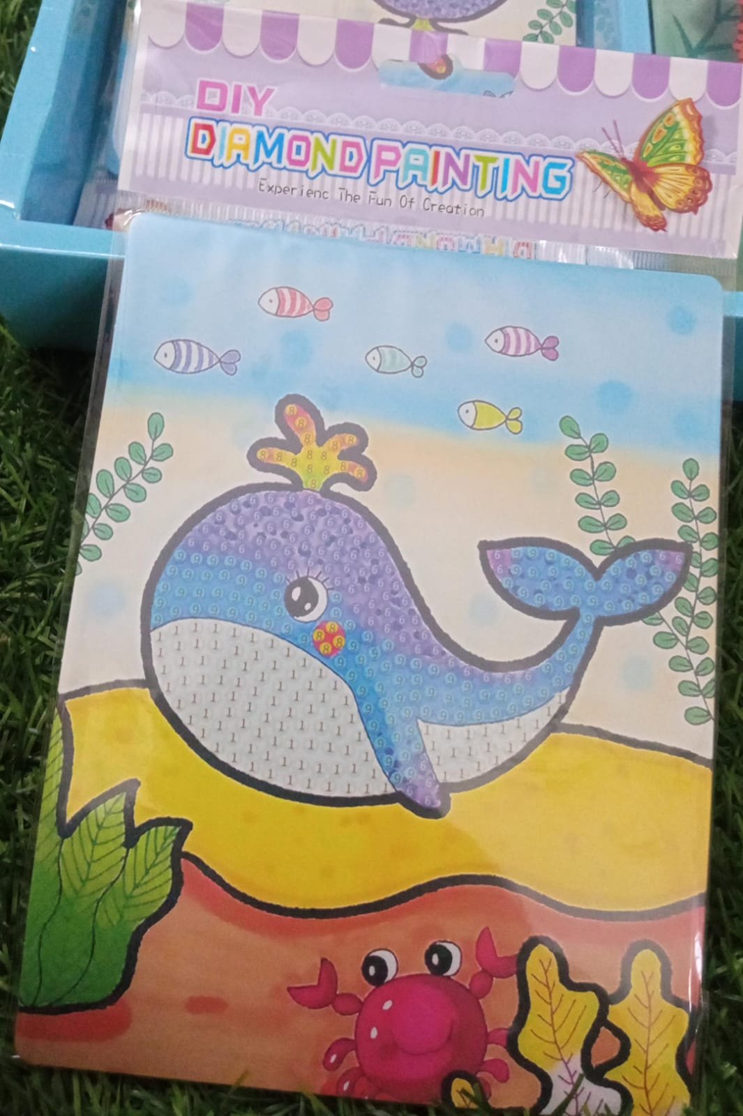 Diamond painting kit without frame.  