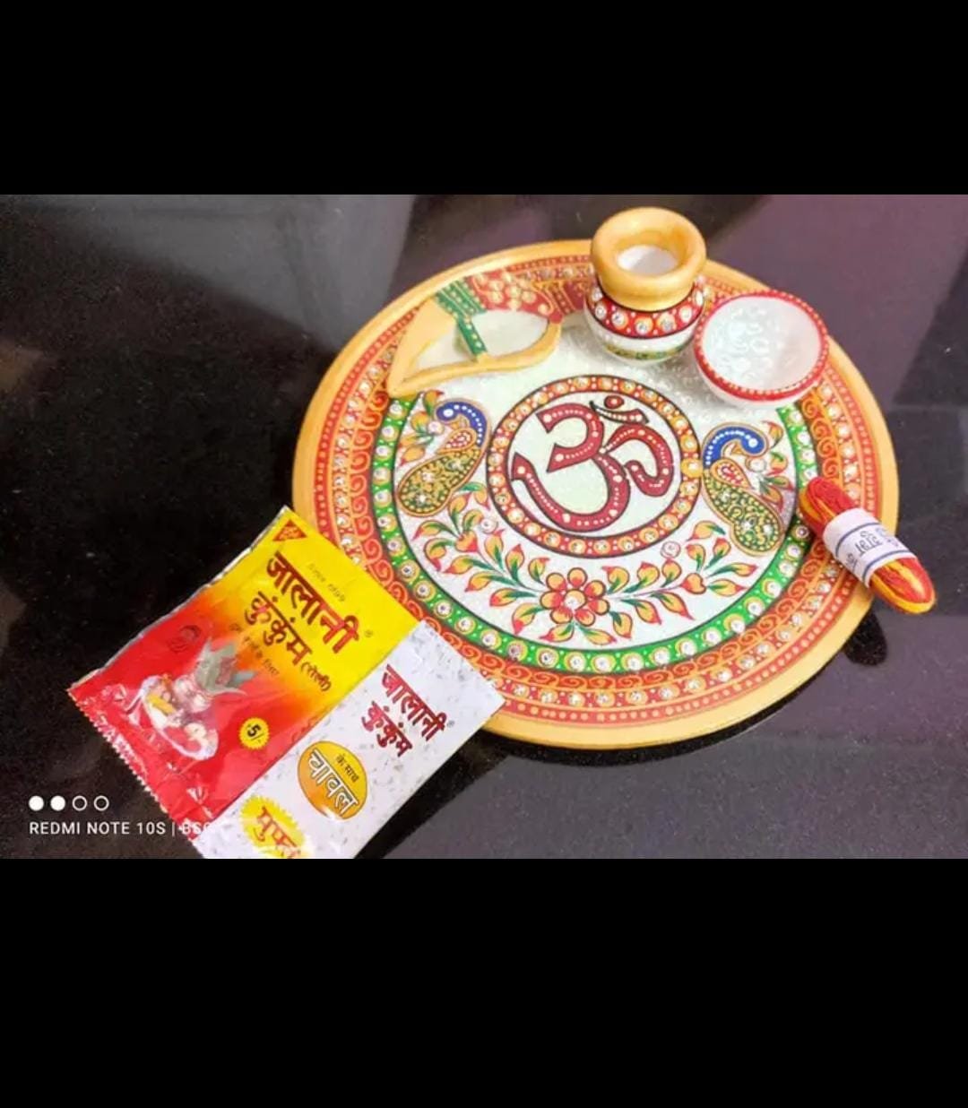 Marble pooja thali set