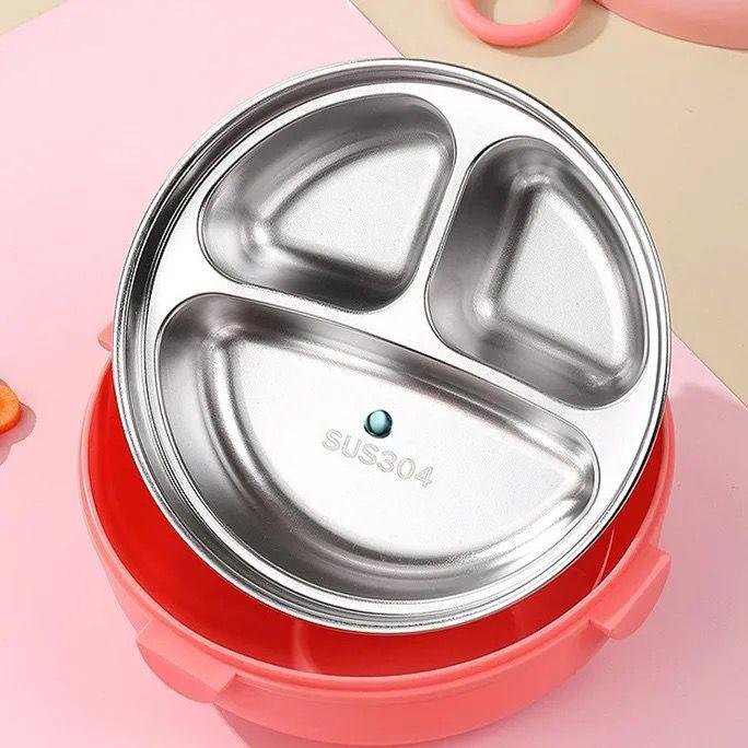 Round Steel Bento Lunch box 