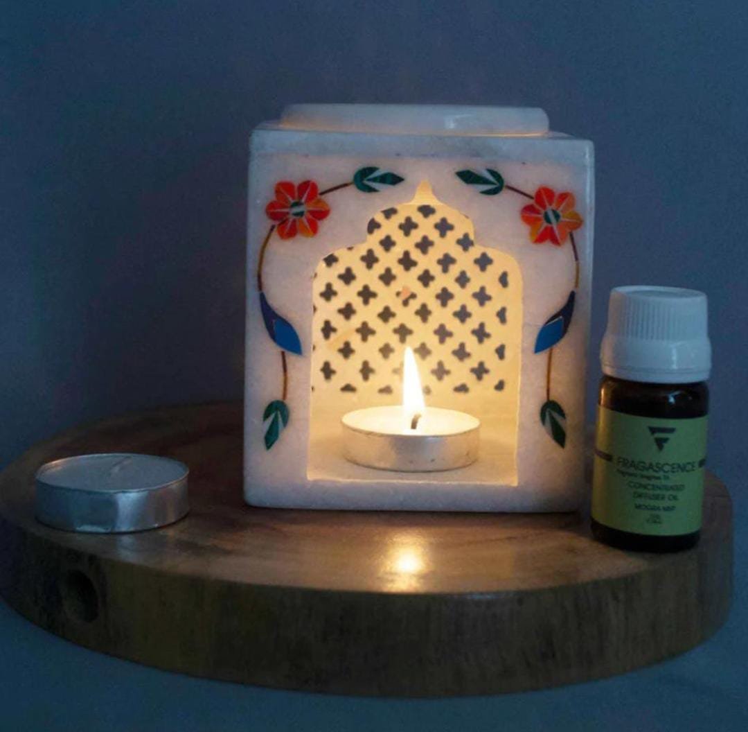 Marble oil burner or diffuser