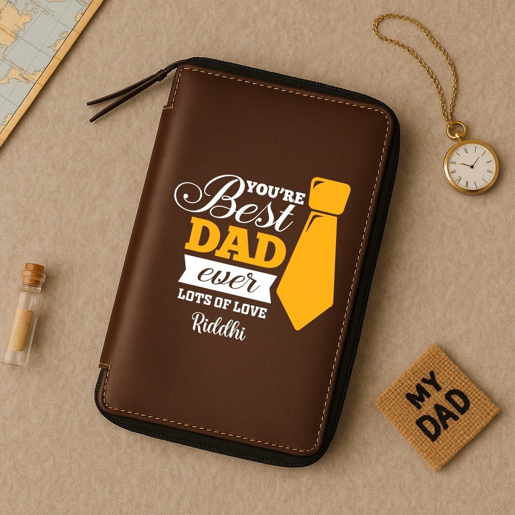  Personalized Zippered Travel Wallet – Just for Dad! ????