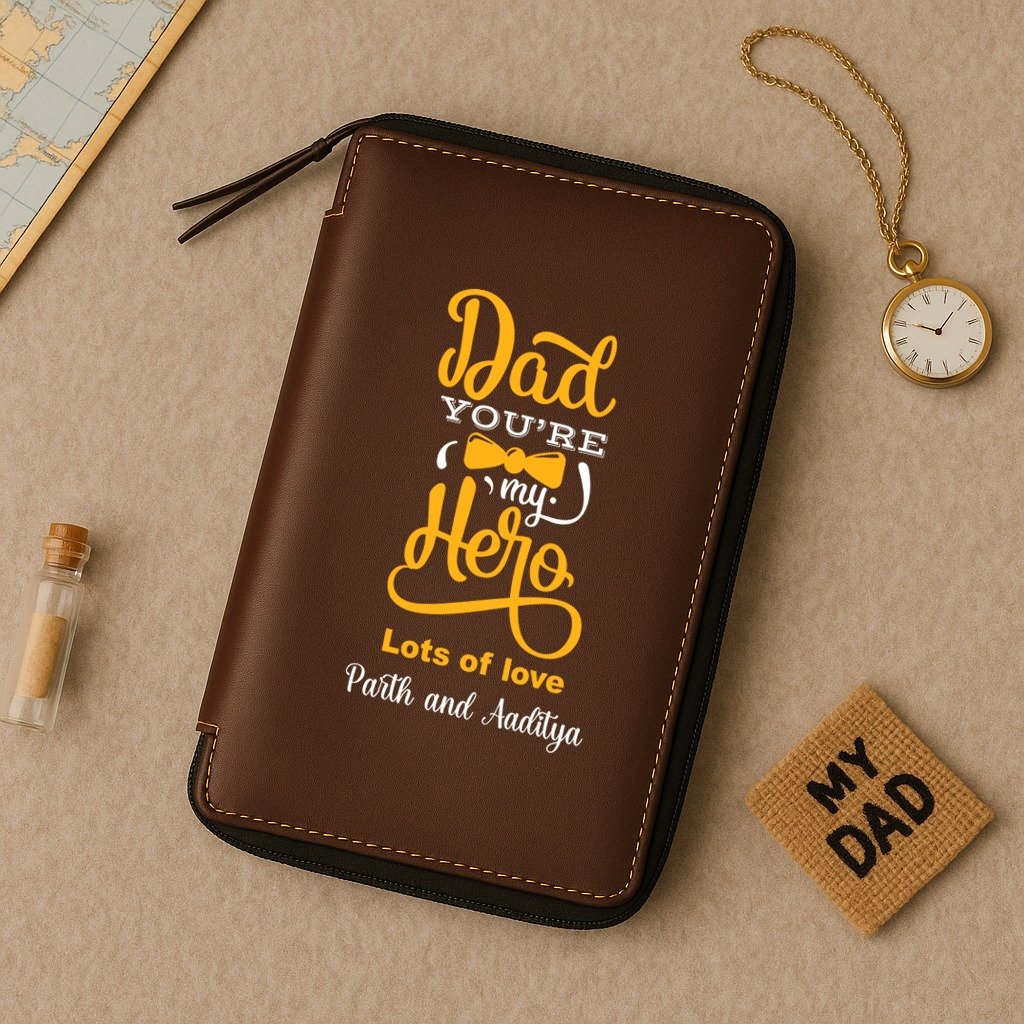  Personalized Zippered Travel Wallet – Just for Dad! ????