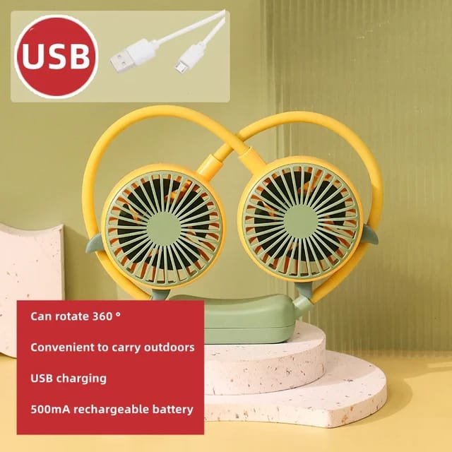 Rotatable Hand-Free Neck Fan