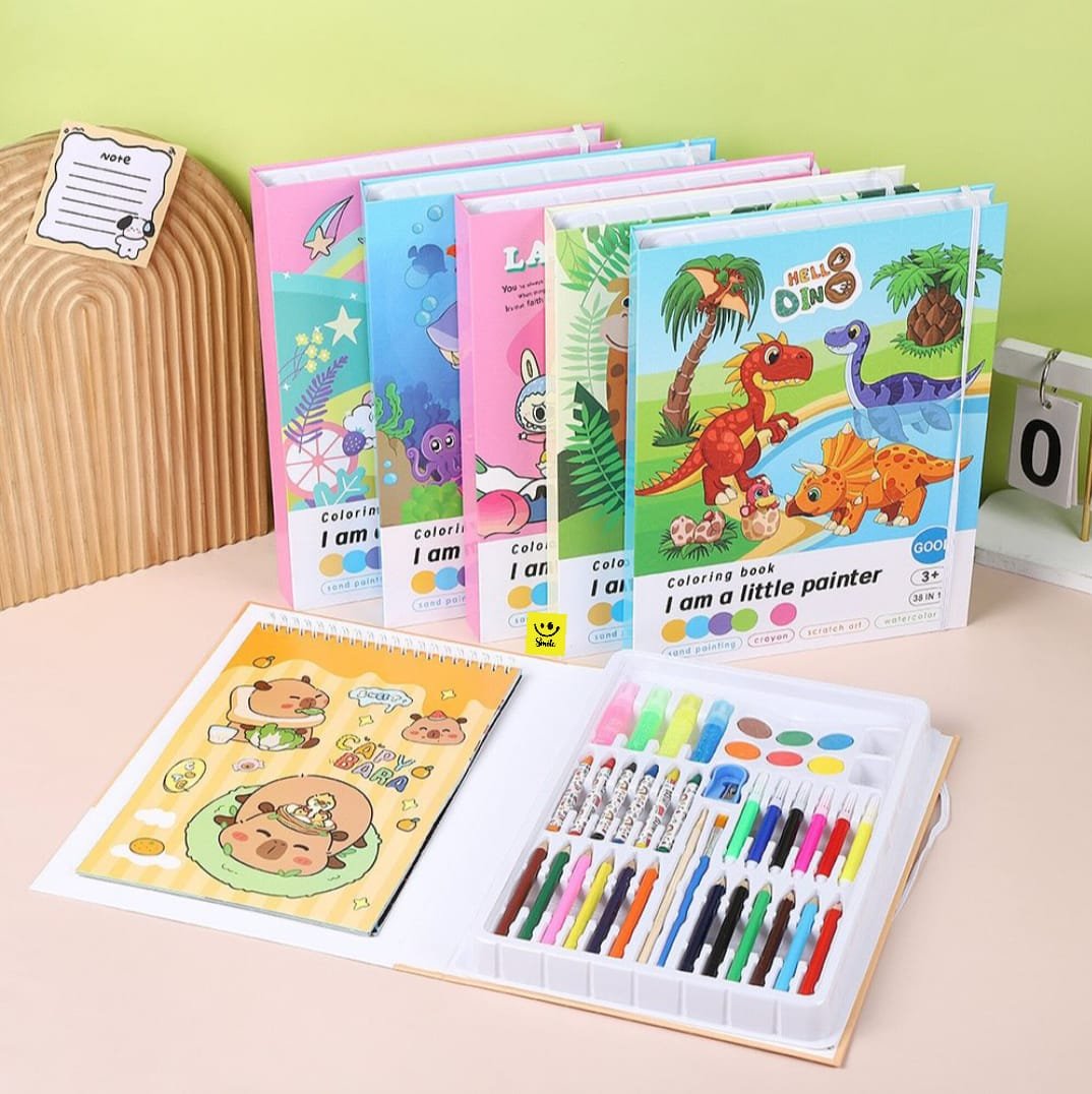 COLORING BOOK AND SCRATCH BOOK IN ONE