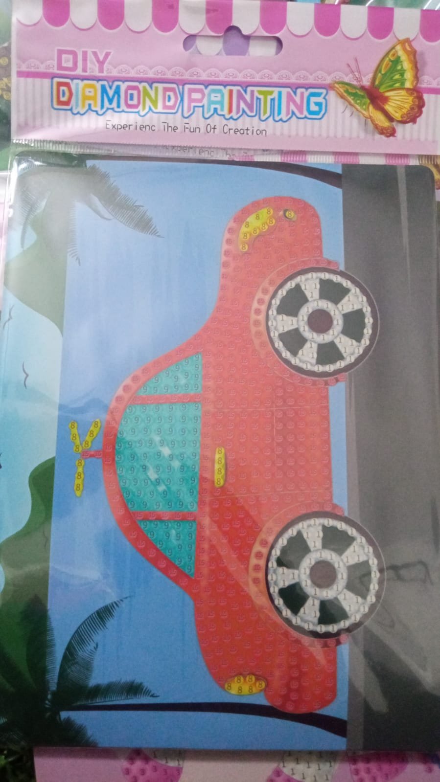 Diamond painting kit without frame.  