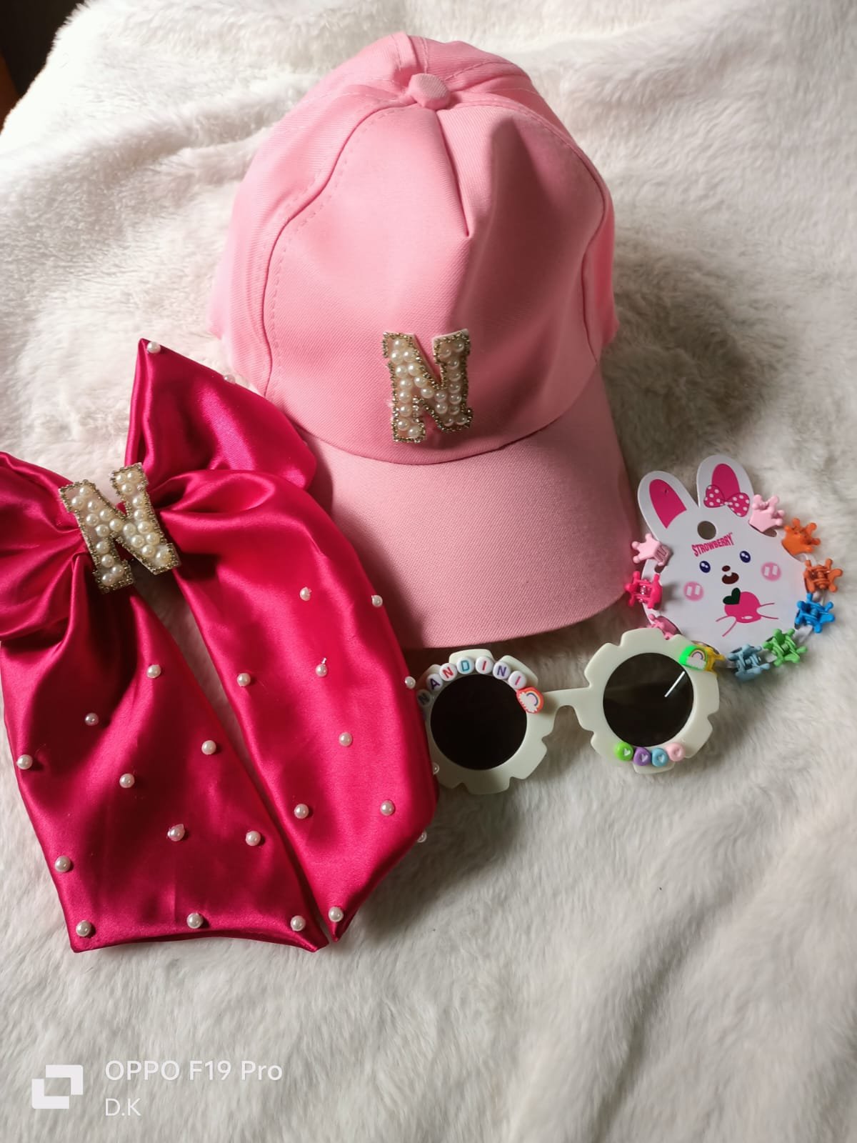 Personalized Rhinestone Initial Combo