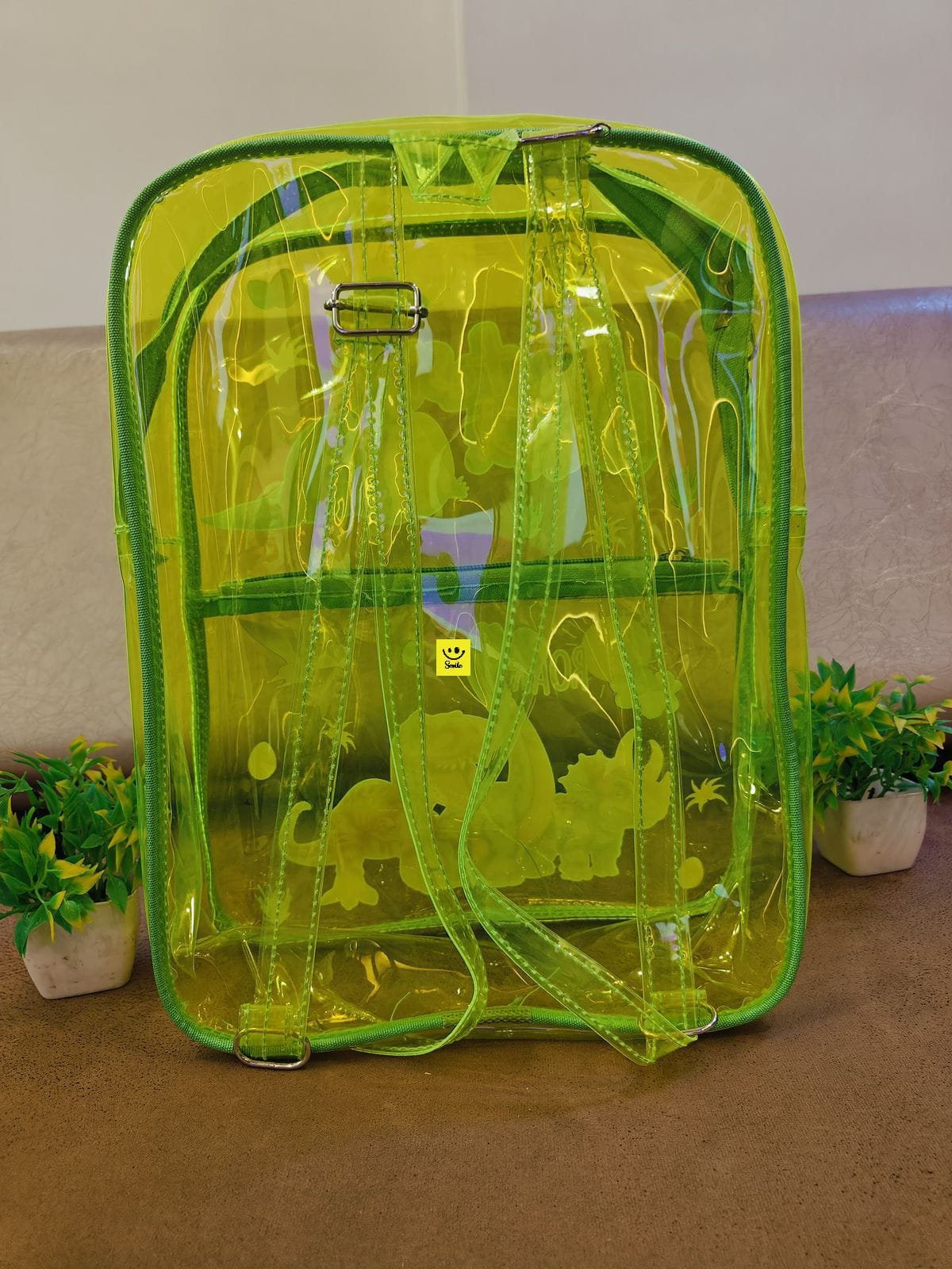 TRANSPARENT WITH PRINT BAG PACK FOR KIDS