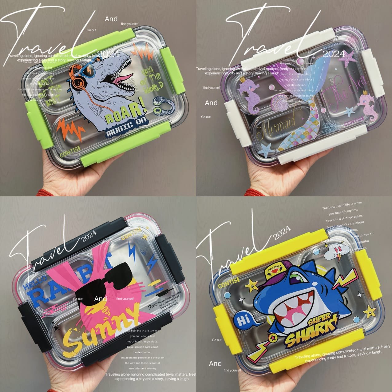  lunch boxes Insulated steel 